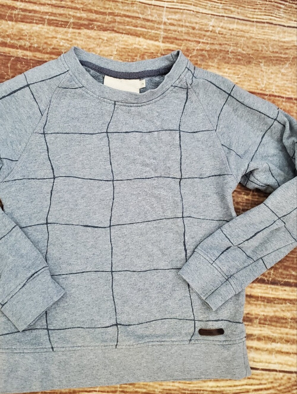 Marmar Grid-Pattern Pullover Sweatshirt sz 7
